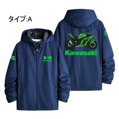 スポーツ＆カルチャー プリント カッコいい モトスタイル メンズ 防風 防寒 レーシングジャケット