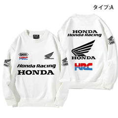 ユニセックス 長袖 スウェット トップス丨バイカースタイル レーシング系