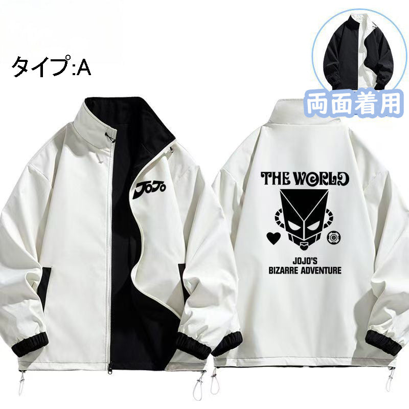 人気キャラ プリント トップス スタンドパワー 両面着用 春秋 防風 ユニセックス アウター