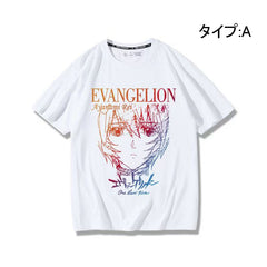 人気キャラ プリント トップス EVA パイロット達 ユニセックス 半袖Ｔシャツ