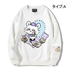 人気キャラ プリント トップス ピクニック ユニセックス 長袖 スウェット