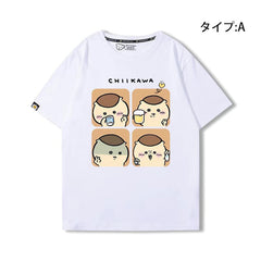 人気キャラ プリント トップス 楽しい時間  ユニセックス 半袖Ｔシャツ