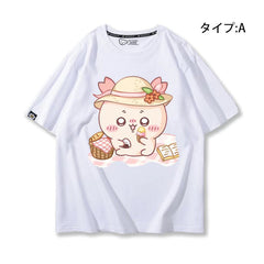 人気キャラ プリント トップス ピクニックのひととき ユニセックス 半袖Ｔシャツ