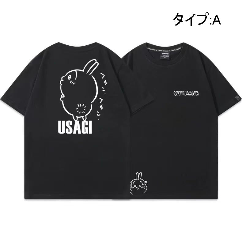 人気キャラ プリント トップス 歌を歌う ユニセックス 半袖Ｔシャツ