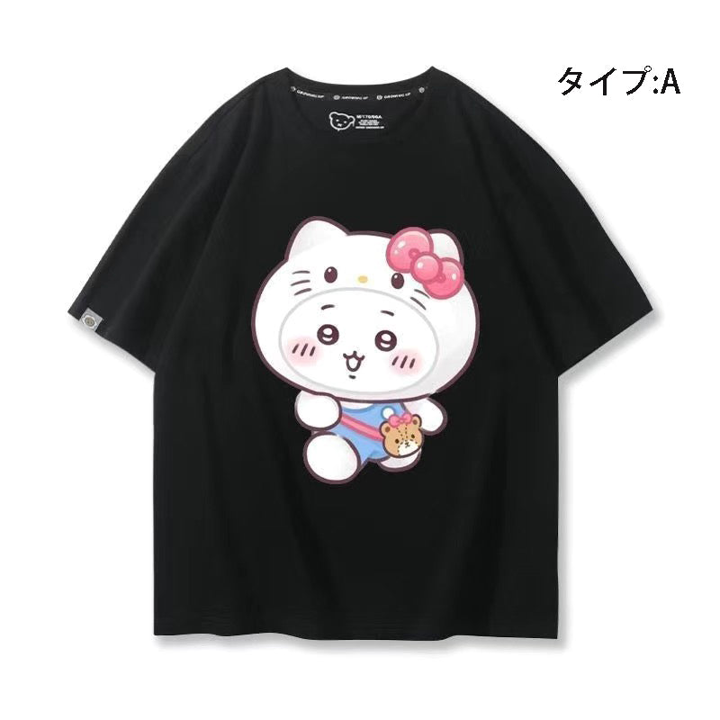 人気キャラ プリント トップス 遠足 ユニセックス 半袖Ｔシャツ