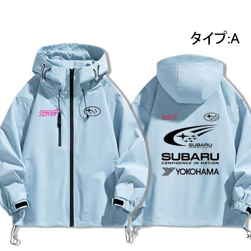 スポーツ＆カルチャー プリント STI メンズ 防風 防寒 レーシングジャケット