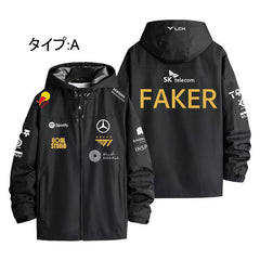 スポーツ＆カルチャー プリント アウター ハイエンドスポーツ メンズ 防風 防寒 レーシングジャケット