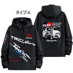 スポーツ＆カルチャー プリント スポーツカー系デザイン メンズ 防風 防寒 レーシングジャケット