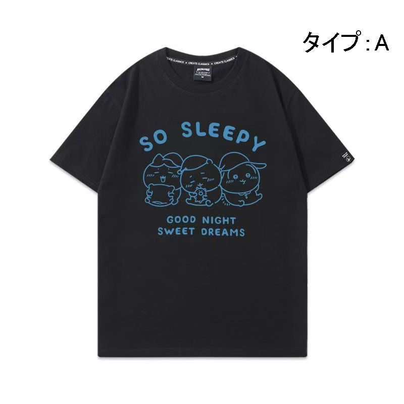 人気キャラ プリント トップス SO SLEEPY ユニセックス 半袖Ｔシャツ