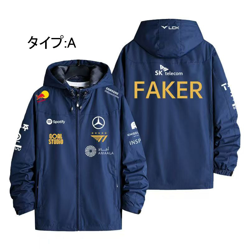 スポーツ＆カルチャー プリント アウター ハイエンドスポーツ メンズ 防風 防寒 レーシングジャケット