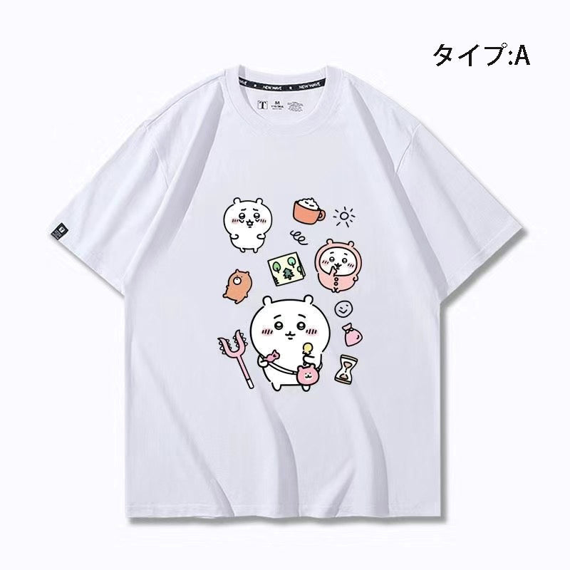 人気キャラ プリントトップス 笑える日常 ユニセックス 半袖Ｔシャツ