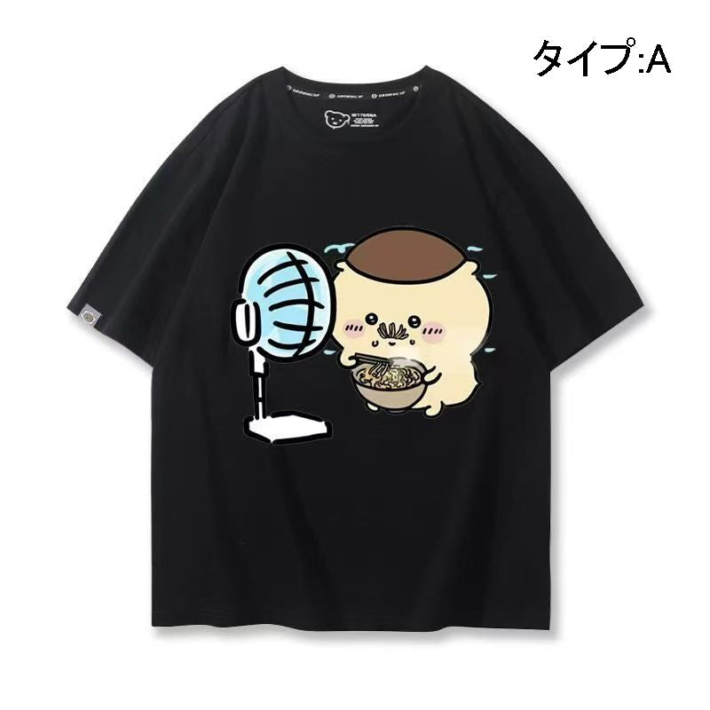 人気キャラ プリント トップス 扇風機 ユニセックス 半袖Ｔシャツ