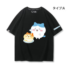 人気キャラ プリント トップス デザート ユニセックス 半袖Ｔシャツ