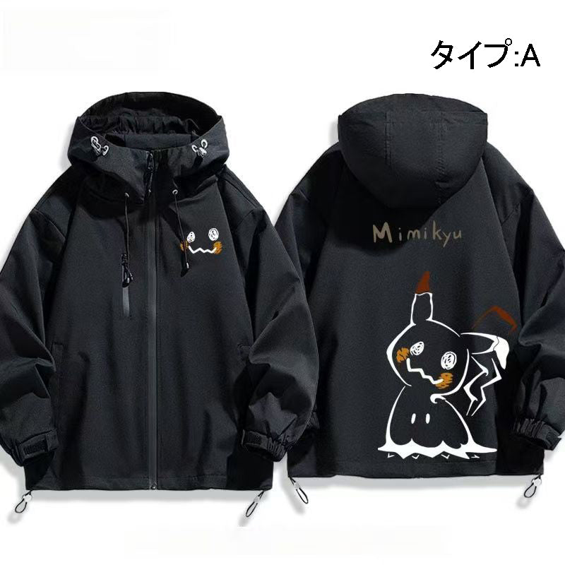 人気キャラ プリント ジャケット ミッキュ 防風 ユニセックス カジュアル アウター