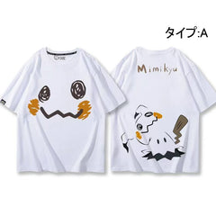 人気キャラ プリント トップス ミッキュ ユニセックス 半袖Ｔシャツ