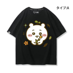人気キャラ プリント トップス 美しい庭 ユニセックス 半袖Ｔシャツ