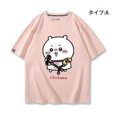 人気キャラ プリント トップス グループ ユニセックス 半袖Ｔシャツ