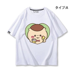 人気キャラ プリント トップス スナック ユニセックス 半袖Ｔシャツ
