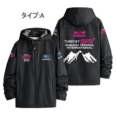 スポーツ＆カルチャー プリント アウター 機能レーシング風 メンズ 防風 防寒 レーシングジャケット