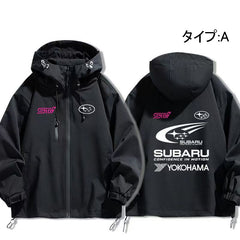 スポーツ＆カルチャー プリント STI メンズ 防風 防寒 レーシングジャケット