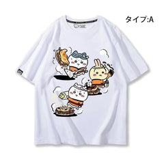人気キャラ プリント トップス シェフ ユニセックス 半袖Ｔシャツ