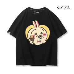 人気キャラ プリント トップス 美味しい料理 ユニセックス 半袖Ｔシャツ