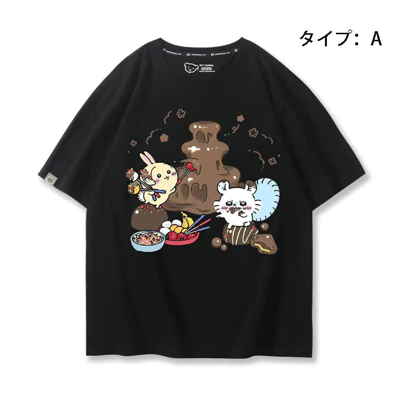 人気キャラ プリント トップス 日常 ユニセックス 半袖Ｔシャツ