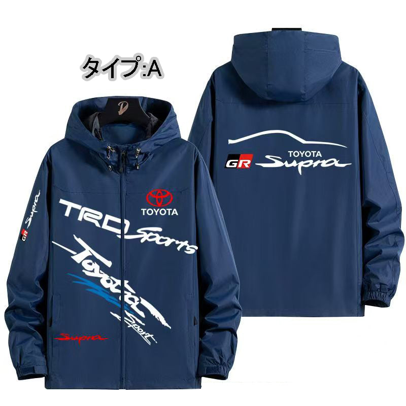 スポーツ＆カルチャー プリント アグレッシブスポーツジャケット メンズ 防風 防寒 レーシングジャケット