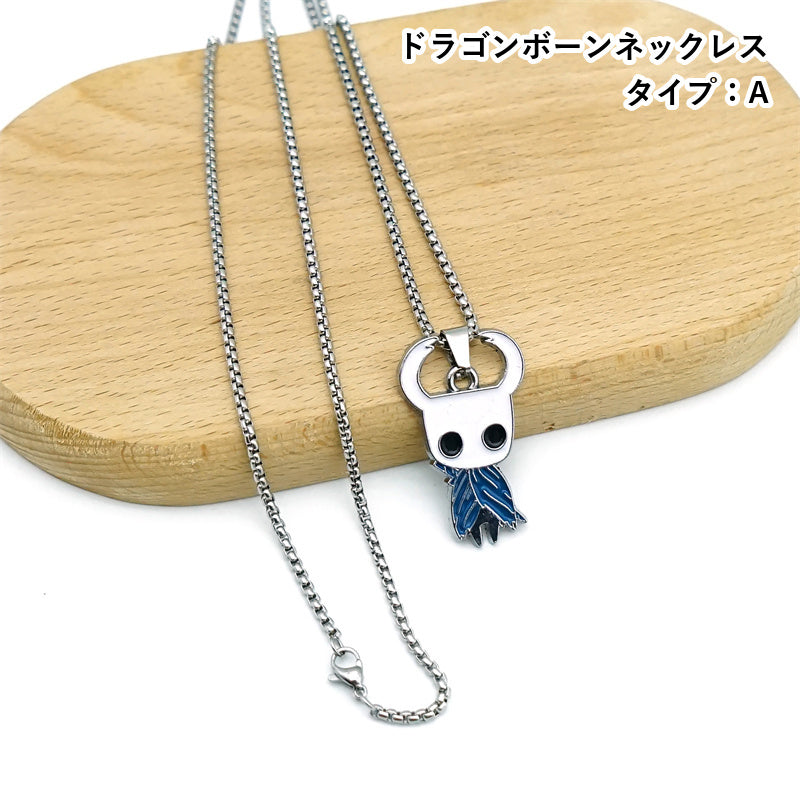 人気キャラ プリント  Hollow Knight風 雑貨 メタルキーホルダー キーリング ネックレス 多タイプ展開 ユニセックス