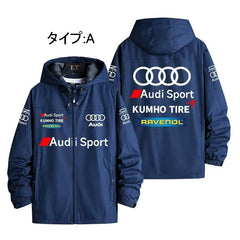 スポーツ＆カルチャー プリント  モータースポーツ ファッション メンズ 防風 防寒 レーシングジャケット