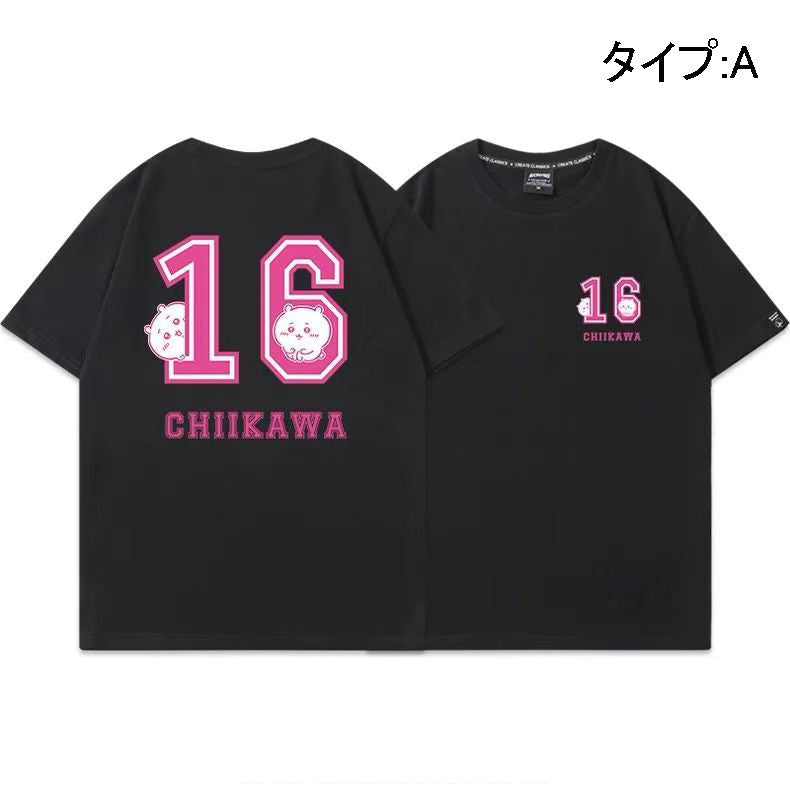 人気キャラ プリント トップス 数字遊び ユニセックス 半袖Ｔシャツ