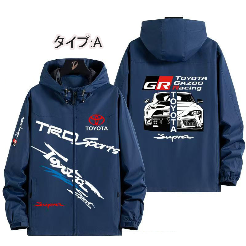 スポーツ＆カルチャー プリント スポーツカー系デザイン メンズ 防風 防寒 レーシングジャケット