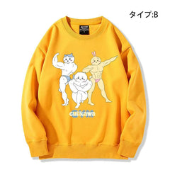 人気キャラ プリント トップス GYM ユニセックス 長袖 スウェット