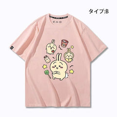 人気キャラ プリントトップス 笑える日常 ユニセックス 半袖Ｔシャツ
