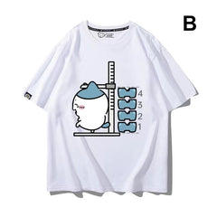 人気キャラ プリント トップス 身長を測る ‌ユニセックス 半袖Ｔシャツ