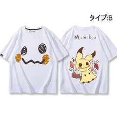 人気キャラ プリント トップス ミッキュ ユニセックス 半袖Ｔシャツ