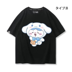 人気キャラ プリント トップス 遠足 ユニセックス 半袖Ｔシャツ