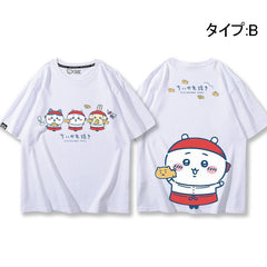人気キャラ プリント トップス 鯛焼き ユニセックス 半袖Ｔシャツ