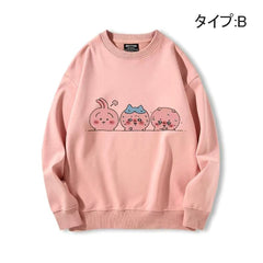 人気キャラ プリント トップス いい仲間 ユニセックス 長袖 スウェット