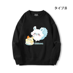 人気キャラ プリント トップス 食いしん坊 ユニセックス 長袖 スウェット