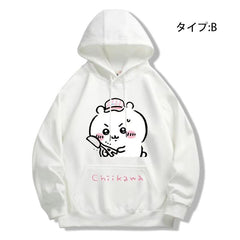 人気キャラ プリント トップス 手作りアイスクリーム ユニセックス 長袖 パーカー