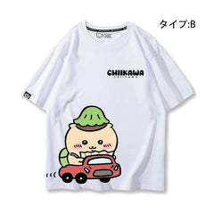 人気キャラ プリント トップス 初心者ドライバー ユニセックス 半袖Ｔシャツ