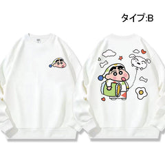 人気キャラ プリント トップス 日常を楽しむ ユニセックス 長袖 スウェット
