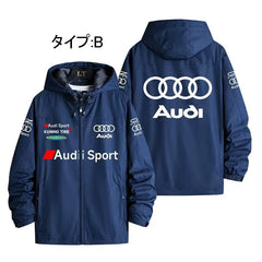 スポーツ＆カルチャー プリント  モータースポーツ ファッション メンズ 防風 防寒 レーシングジャケット