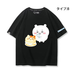 人気キャラ プリント トップス デザート ユニセックス 半袖Ｔシャツ