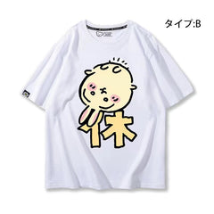 人気キャラ プリント トップス 休日 ユニセックス 半袖Ｔシャツ