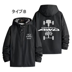 スポーツ＆カルチャー プリント カッコいい 車好き向け メンズ 防風 防寒 レーシングジャケット