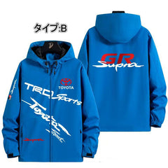 スポーツ＆カルチャー プリント アグレッシブスポーツジャケット メンズ 防風 防寒 レーシングジャケット