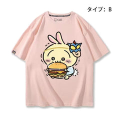 人気キャラ プリント トップス 楽しい時間 ユニセックス 半袖Ｔシャツ