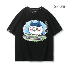 人気キャラ プリント トップス 麻雀対決 ユニセックス 半袖Ｔシャツ